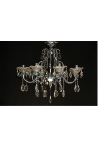 Хрустальная люстра SVLIGHT восьмирожковая A11431/8 хром+белый